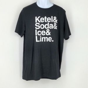 Ketel Soda Ice Lime Black Noir Drink Shirt Large